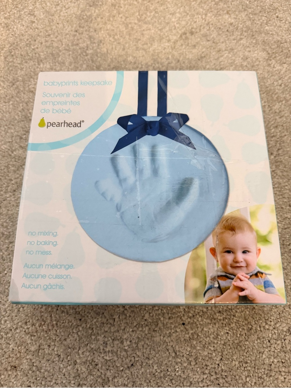 Pear head baby handprint kid